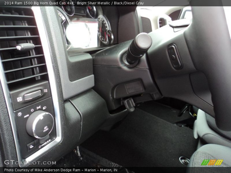 Bright Silver Metallic / Black/Diesel Gray 2014 Ram 1500 Big Horn Quad Cab 4x4