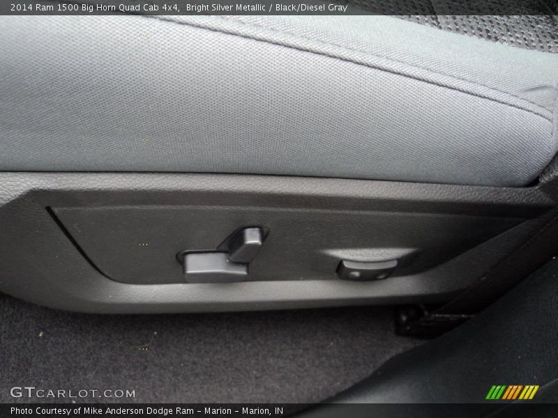 Bright Silver Metallic / Black/Diesel Gray 2014 Ram 1500 Big Horn Quad Cab 4x4