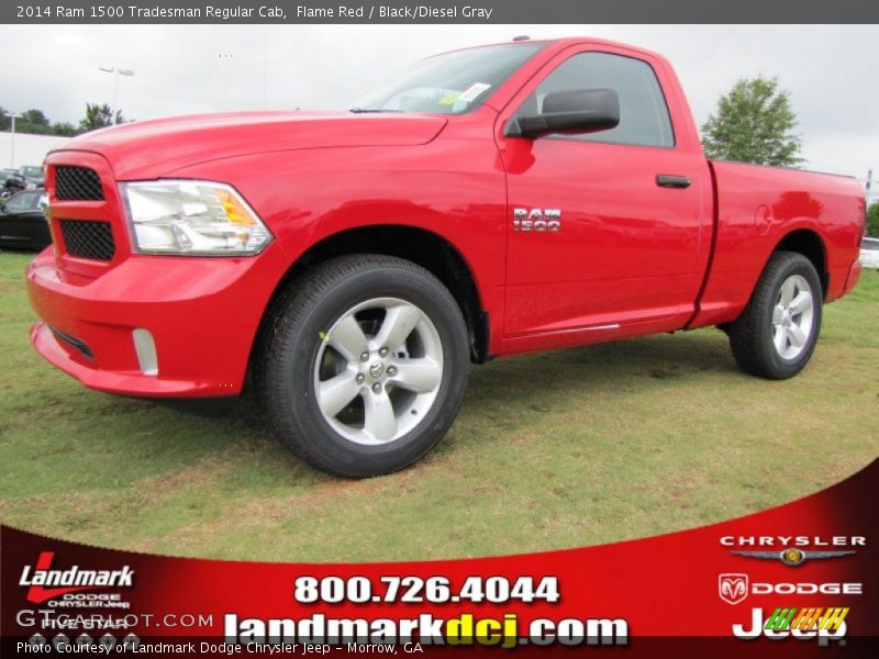 Flame Red / Black/Diesel Gray 2014 Ram 1500 Tradesman Regular Cab