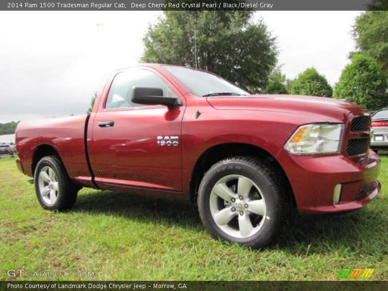 Deep Cherry Red Crystal Pearl / Black/Diesel Gray 2014 Ram 1500 Tradesman Regular Cab