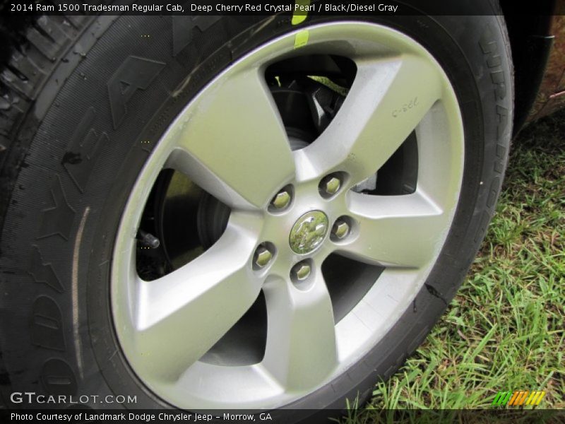 Deep Cherry Red Crystal Pearl / Black/Diesel Gray 2014 Ram 1500 Tradesman Regular Cab