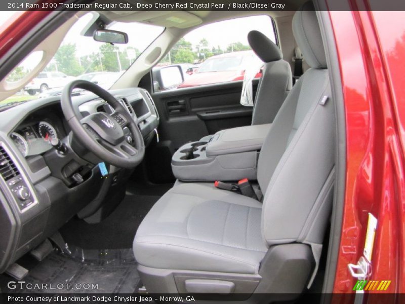 Deep Cherry Red Crystal Pearl / Black/Diesel Gray 2014 Ram 1500 Tradesman Regular Cab