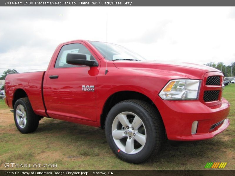 Flame Red / Black/Diesel Gray 2014 Ram 1500 Tradesman Regular Cab
