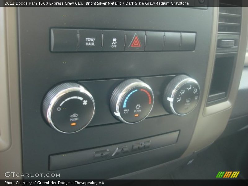 Bright Silver Metallic / Dark Slate Gray/Medium Graystone 2012 Dodge Ram 1500 Express Crew Cab