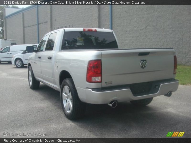 Bright Silver Metallic / Dark Slate Gray/Medium Graystone 2012 Dodge Ram 1500 Express Crew Cab