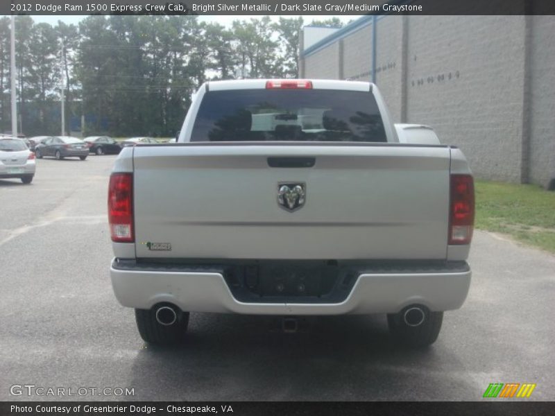 Bright Silver Metallic / Dark Slate Gray/Medium Graystone 2012 Dodge Ram 1500 Express Crew Cab