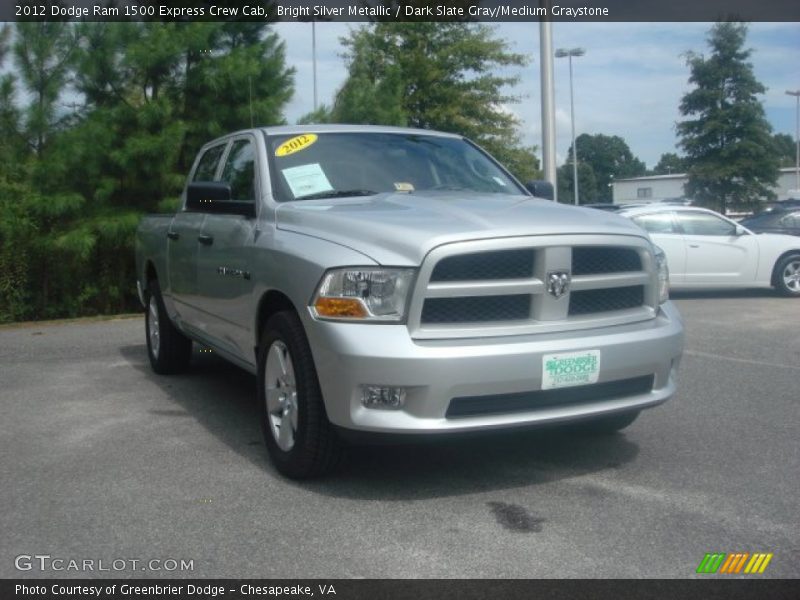 Bright Silver Metallic / Dark Slate Gray/Medium Graystone 2012 Dodge Ram 1500 Express Crew Cab