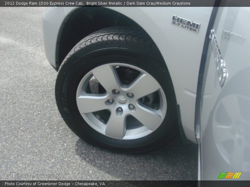Bright Silver Metallic / Dark Slate Gray/Medium Graystone 2012 Dodge Ram 1500 Express Crew Cab