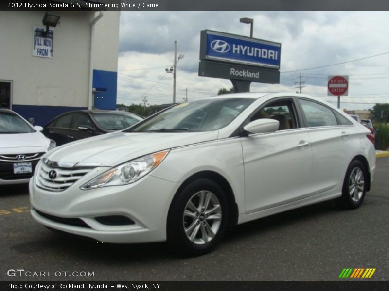 Shimmering White / Camel 2012 Hyundai Sonata GLS