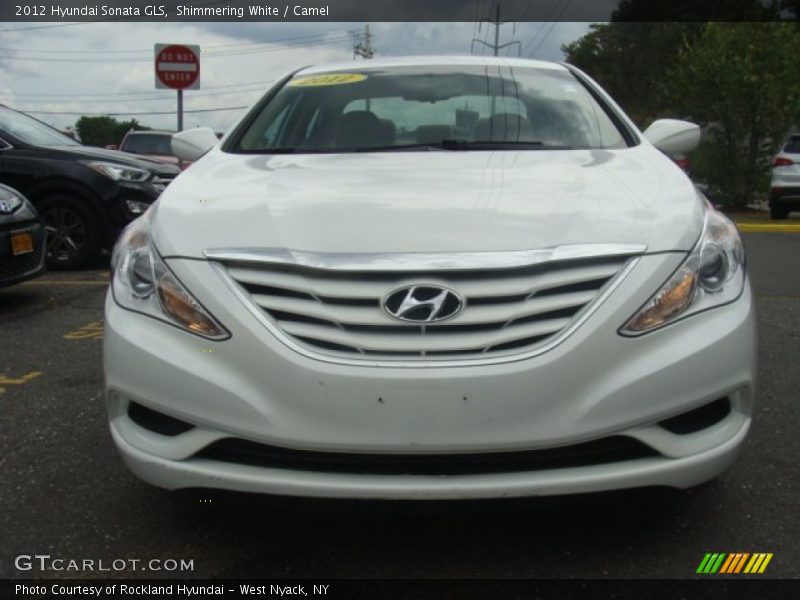 Shimmering White / Camel 2012 Hyundai Sonata GLS