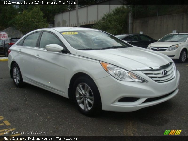 Shimmering White / Camel 2012 Hyundai Sonata GLS