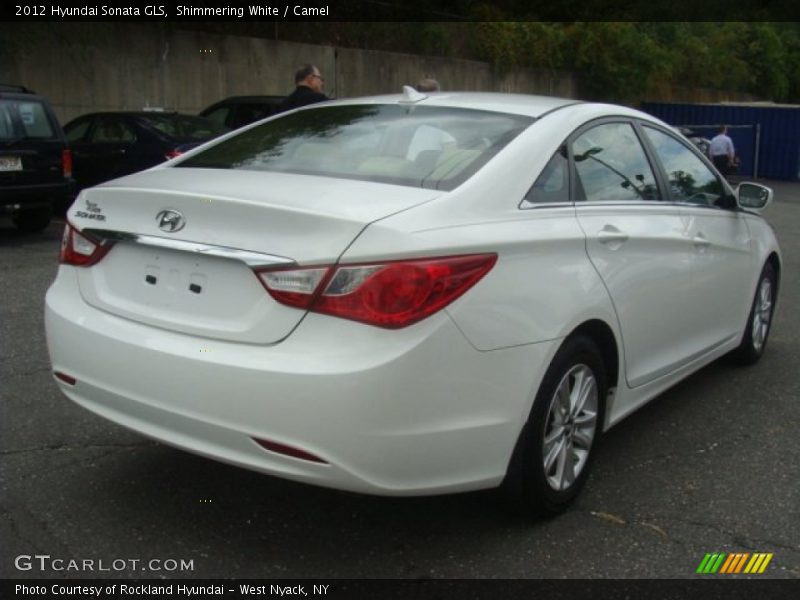 Shimmering White / Camel 2012 Hyundai Sonata GLS