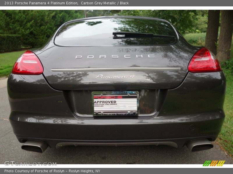 Carbon Grey Metallic / Black 2013 Porsche Panamera 4 Platinum Edition