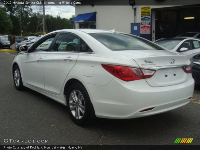 Shimmering White / Camel 2012 Hyundai Sonata GLS