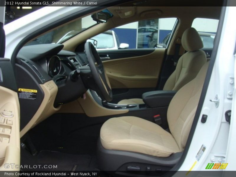 Shimmering White / Camel 2012 Hyundai Sonata GLS