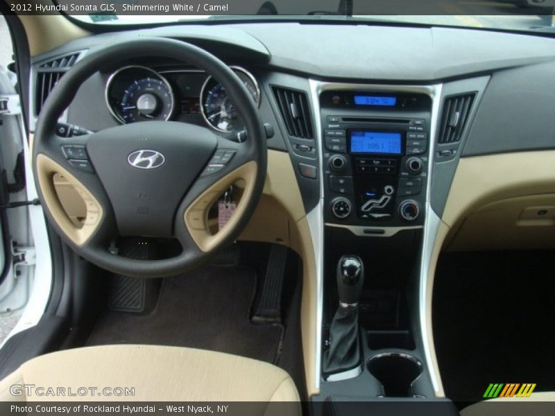 Shimmering White / Camel 2012 Hyundai Sonata GLS