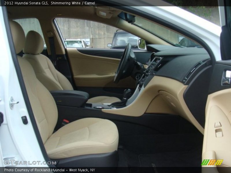 Shimmering White / Camel 2012 Hyundai Sonata GLS