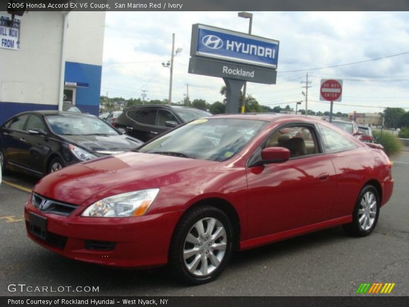 San Marino Red / Ivory 2006 Honda Accord EX V6 Coupe