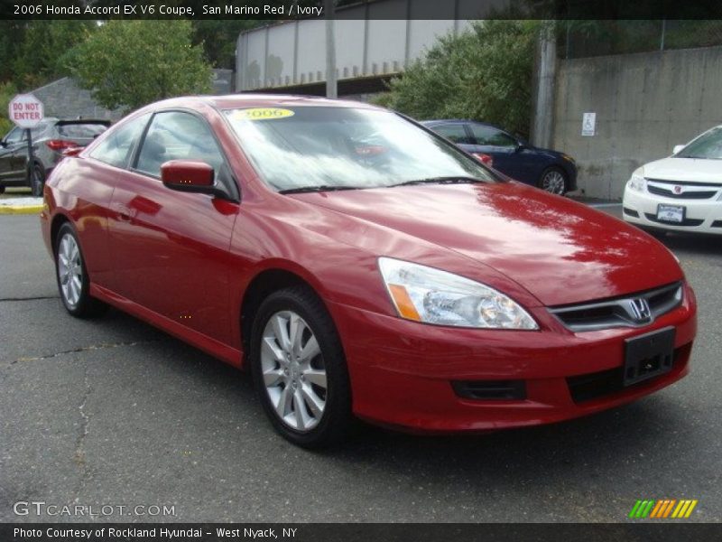 San Marino Red / Ivory 2006 Honda Accord EX V6 Coupe