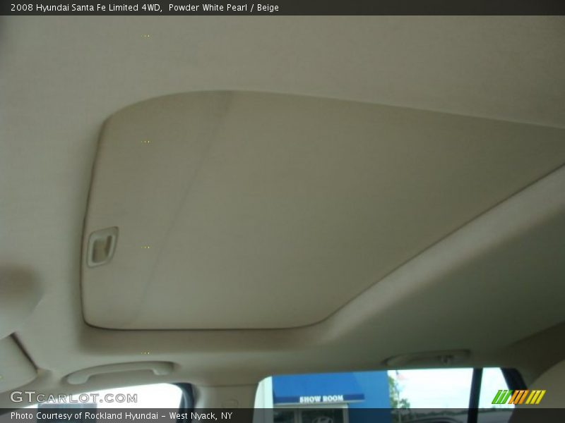Powder White Pearl / Beige 2008 Hyundai Santa Fe Limited 4WD