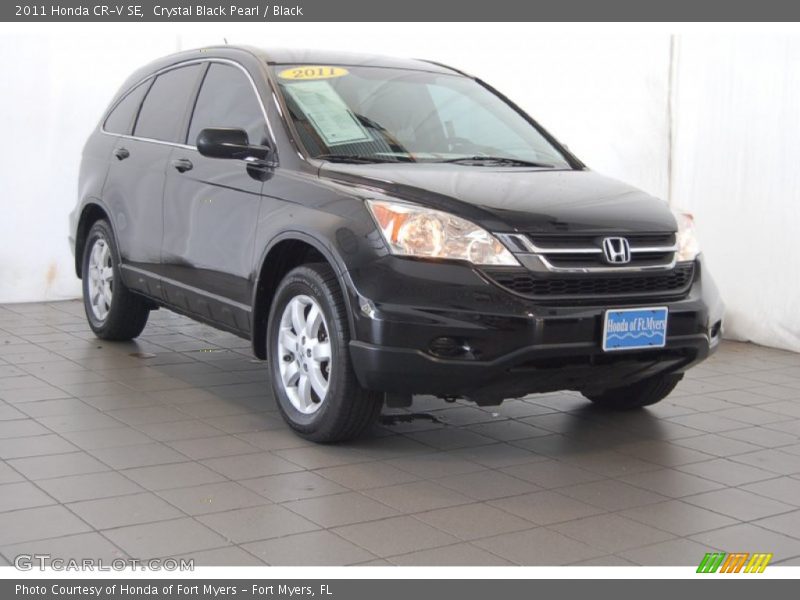 Crystal Black Pearl / Black 2011 Honda CR-V SE