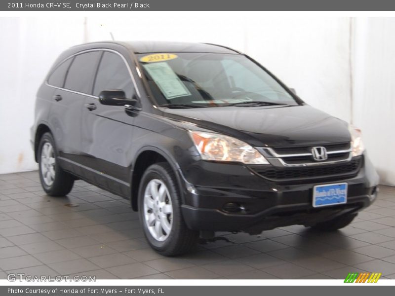 Crystal Black Pearl / Black 2011 Honda CR-V SE