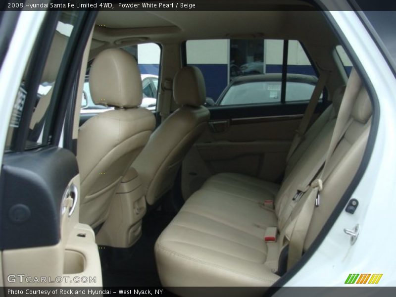 Powder White Pearl / Beige 2008 Hyundai Santa Fe Limited 4WD