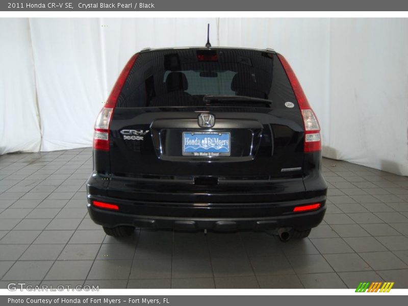 Crystal Black Pearl / Black 2011 Honda CR-V SE