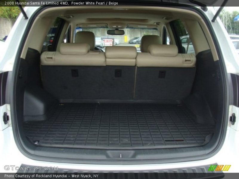 Powder White Pearl / Beige 2008 Hyundai Santa Fe Limited 4WD