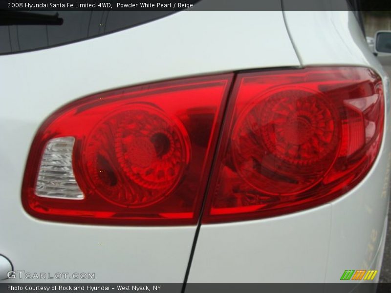 Powder White Pearl / Beige 2008 Hyundai Santa Fe Limited 4WD