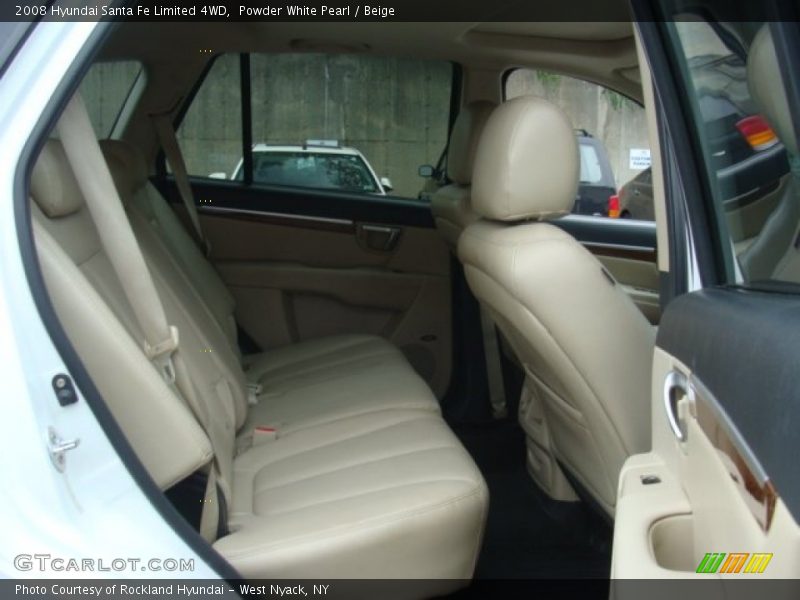Powder White Pearl / Beige 2008 Hyundai Santa Fe Limited 4WD