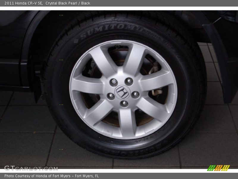 Crystal Black Pearl / Black 2011 Honda CR-V SE