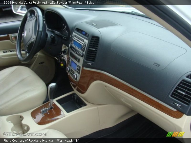Powder White Pearl / Beige 2008 Hyundai Santa Fe Limited 4WD