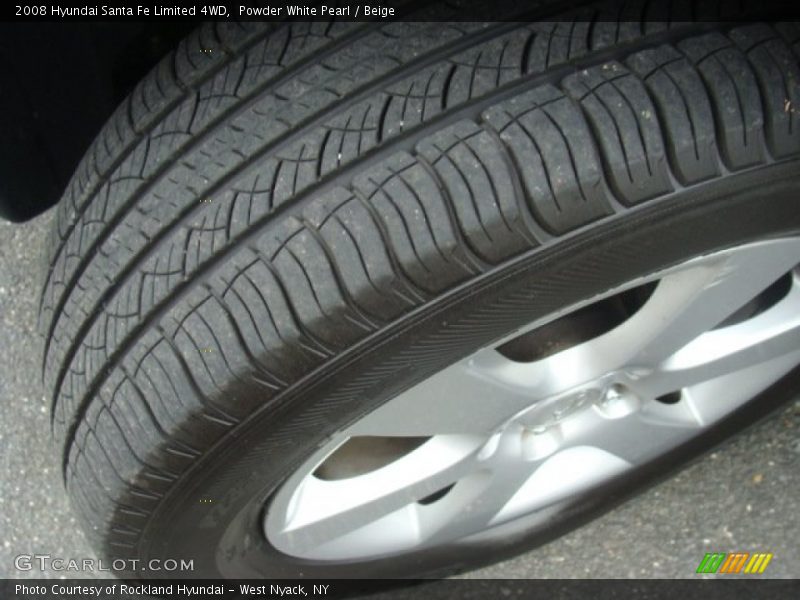 Powder White Pearl / Beige 2008 Hyundai Santa Fe Limited 4WD