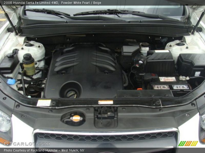 Powder White Pearl / Beige 2008 Hyundai Santa Fe Limited 4WD