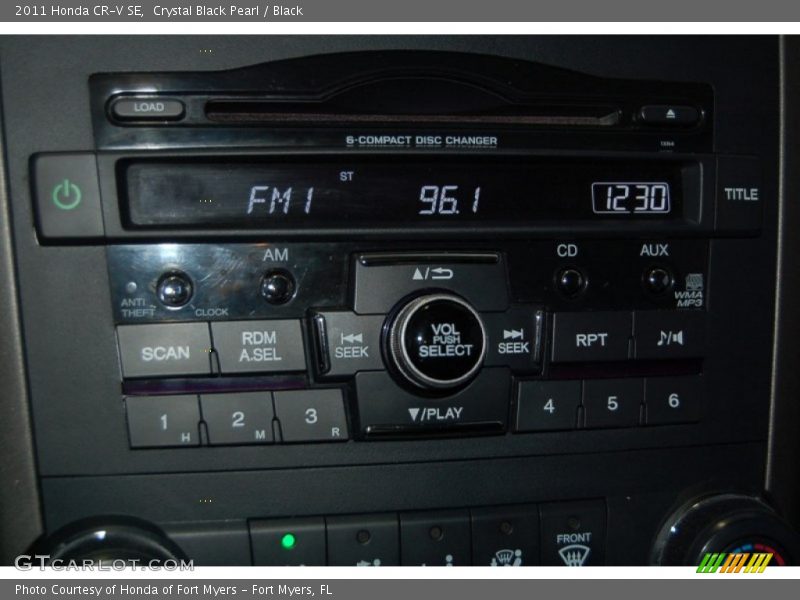 Crystal Black Pearl / Black 2011 Honda CR-V SE