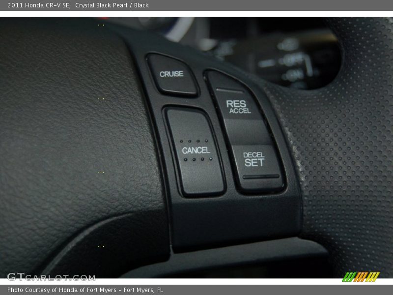 Crystal Black Pearl / Black 2011 Honda CR-V SE