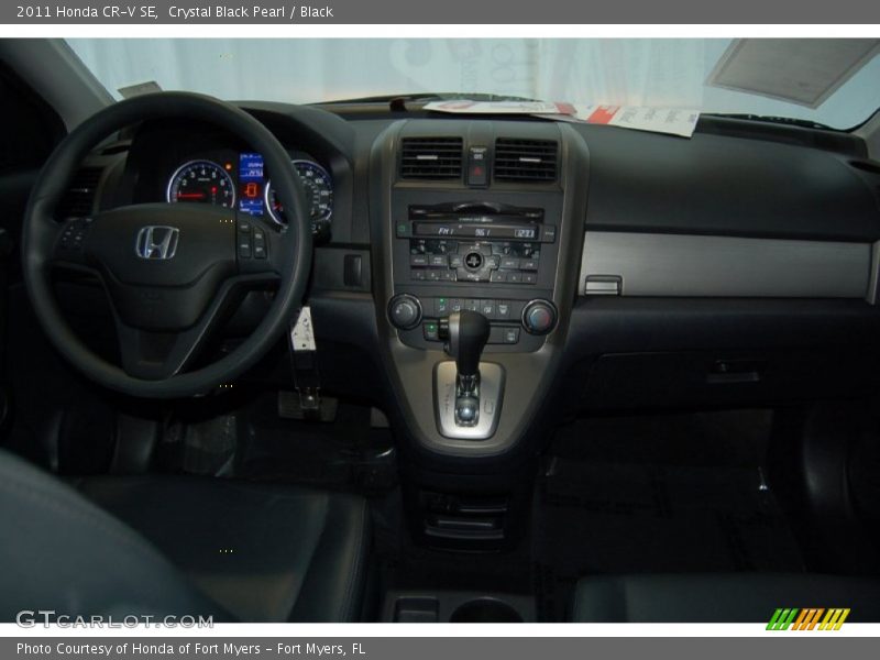 Crystal Black Pearl / Black 2011 Honda CR-V SE