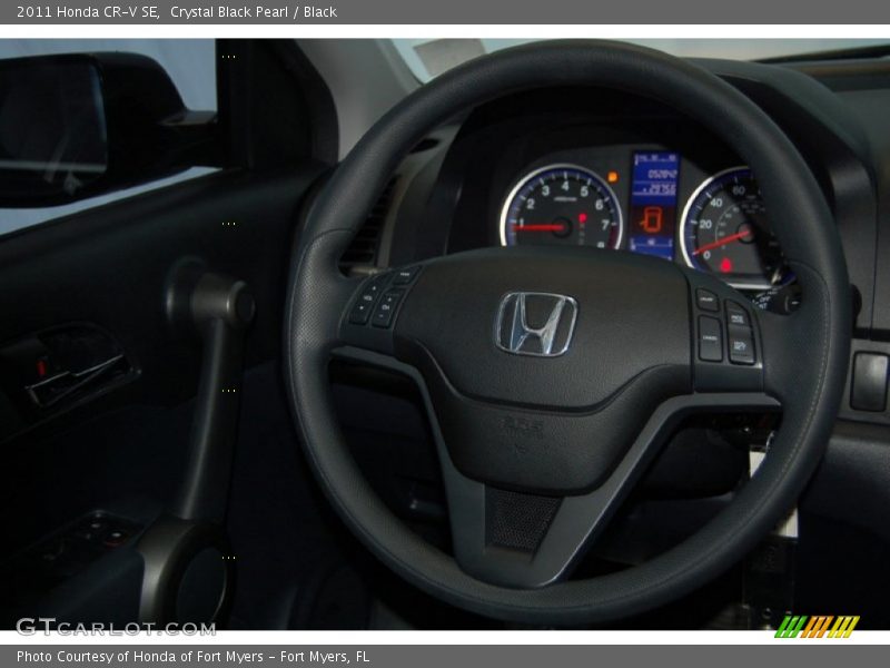 Crystal Black Pearl / Black 2011 Honda CR-V SE