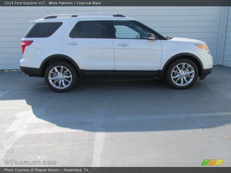 White Platinum / Charcoal Black 2014 Ford Explorer XLT