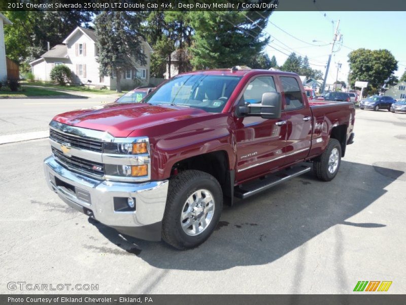 Deep Ruby Metallic / Cocoa/Dune 2015 Chevrolet Silverado 2500HD LTZ Double Cab 4x4