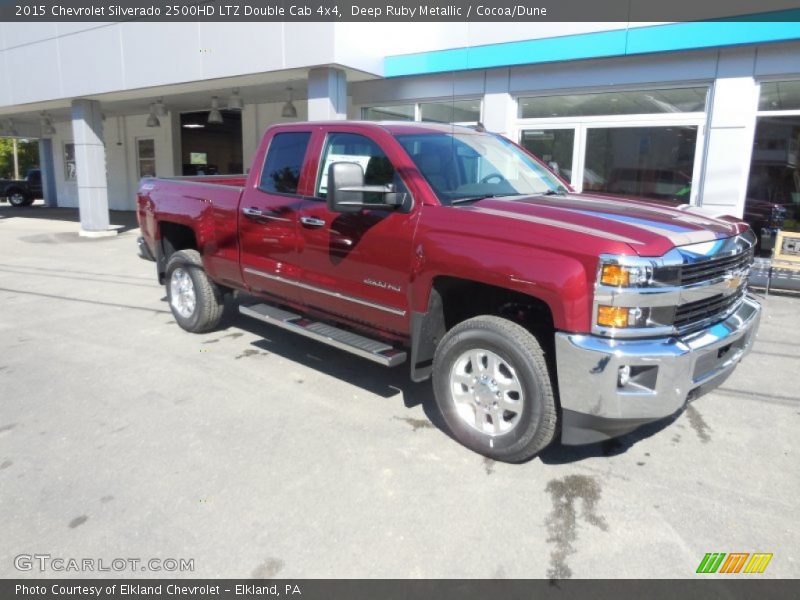 Deep Ruby Metallic / Cocoa/Dune 2015 Chevrolet Silverado 2500HD LTZ Double Cab 4x4