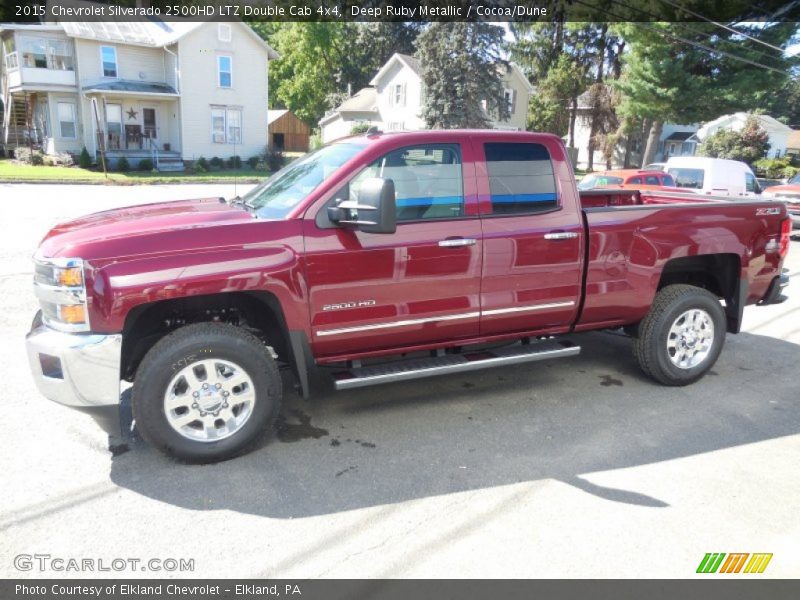 Deep Ruby Metallic / Cocoa/Dune 2015 Chevrolet Silverado 2500HD LTZ Double Cab 4x4