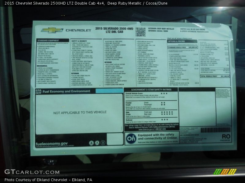 Deep Ruby Metallic / Cocoa/Dune 2015 Chevrolet Silverado 2500HD LTZ Double Cab 4x4