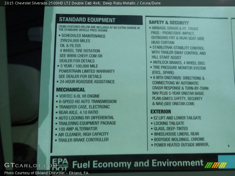 Deep Ruby Metallic / Cocoa/Dune 2015 Chevrolet Silverado 2500HD LTZ Double Cab 4x4