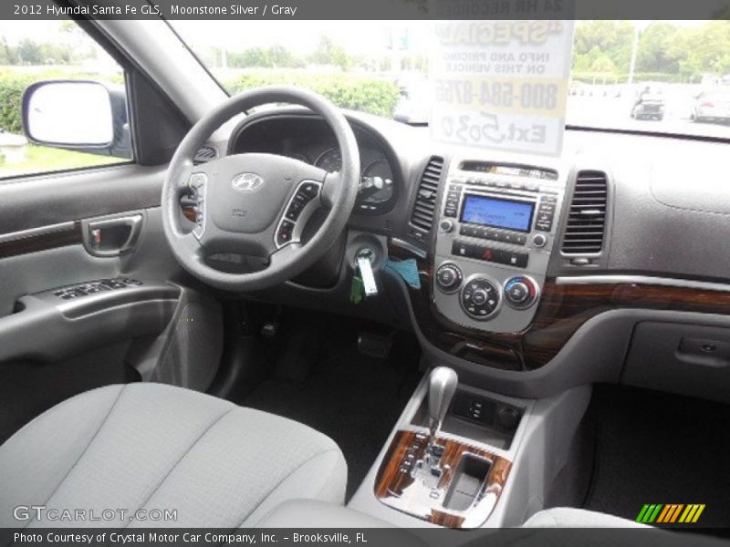 Moonstone Silver / Gray 2012 Hyundai Santa Fe GLS