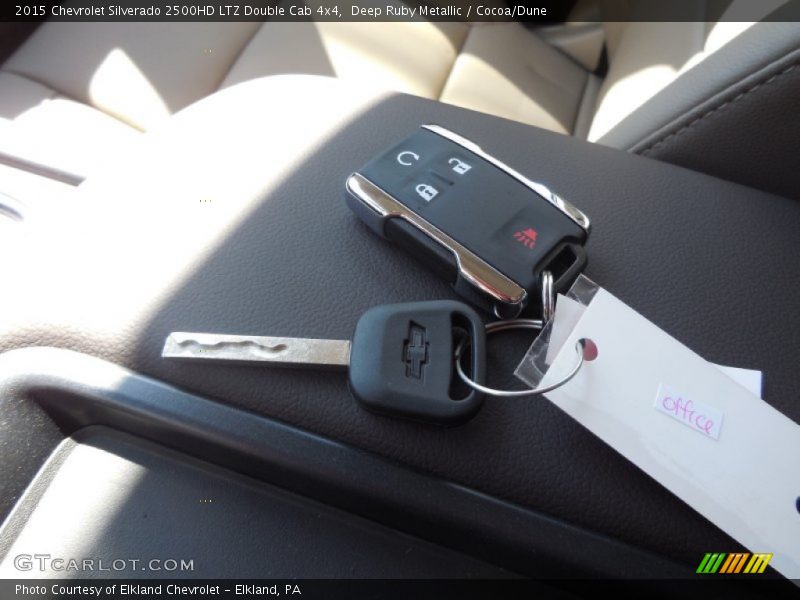 Deep Ruby Metallic / Cocoa/Dune 2015 Chevrolet Silverado 2500HD LTZ Double Cab 4x4