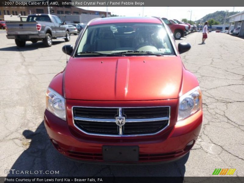 Inferno Red Crystal Pearl / Pastel Pebble Beige 2007 Dodge Caliber R/T AWD