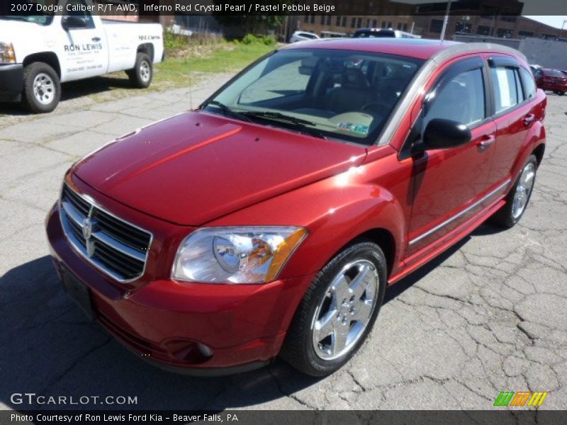 Inferno Red Crystal Pearl / Pastel Pebble Beige 2007 Dodge Caliber R/T AWD