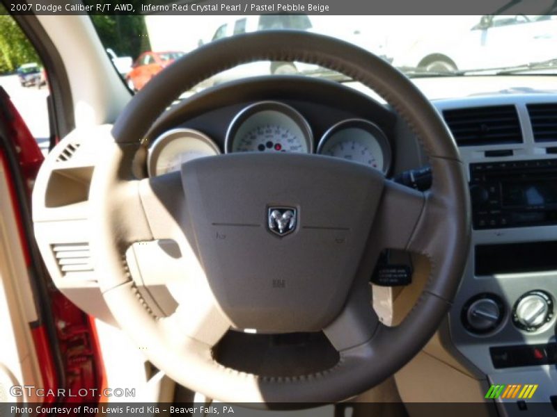 Inferno Red Crystal Pearl / Pastel Pebble Beige 2007 Dodge Caliber R/T AWD